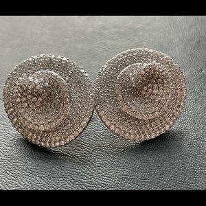 🟡 PAVÉ CRYSTAL STERLING STATEMENT EARRINGS